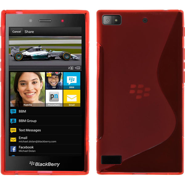 Silikonhülle für BlackBerry Z3 S-Style rot