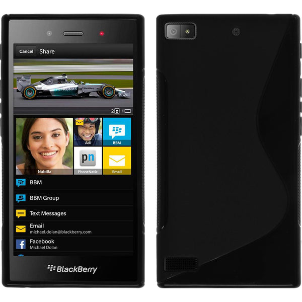 Silikonhülle für BlackBerry Z3 S-Style schwarz