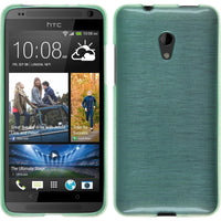 PhoneNatic Case kompatibel mit HTC Desire 700 - grün Silikon Hülle brushed + 2 Schutzfolien
