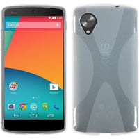 PhoneNatic Case kompatibel mit Google Nexus 5 - clear Silikon Hülle X-Style + 2 Schutzfolien