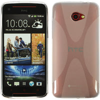 PhoneNatic Case kompatibel mit HTC Butterfly S - clear Silikon Hülle X-Style + 2 Schutzfolien