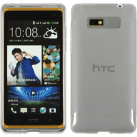 PhoneNatic Case kompatibel mit HTC Desire 600 - grau Silikon Hülle X-Style + 2 Schutzfolien