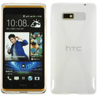 PhoneNatic Case kompatibel mit HTC Desire 600 - clear Silikon Hülle X-Style + 2 Schutzfolien