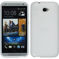 PhoneNatic Case kompatibel mit HTC Desire 601 - weiﬂ Silikon Hülle X-Style + 2 Schutzfolien