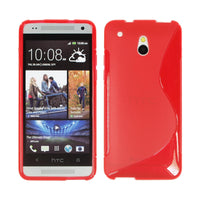 PhoneNatic Case kompatibel mit HTC One Mini - rot Silikon Hülle S-Style + 2 Schutzfolien