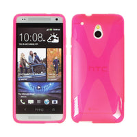 PhoneNatic Case kompatibel mit HTC One Mini - pink Silikon Hülle X-Style + 2 Schutzfolien