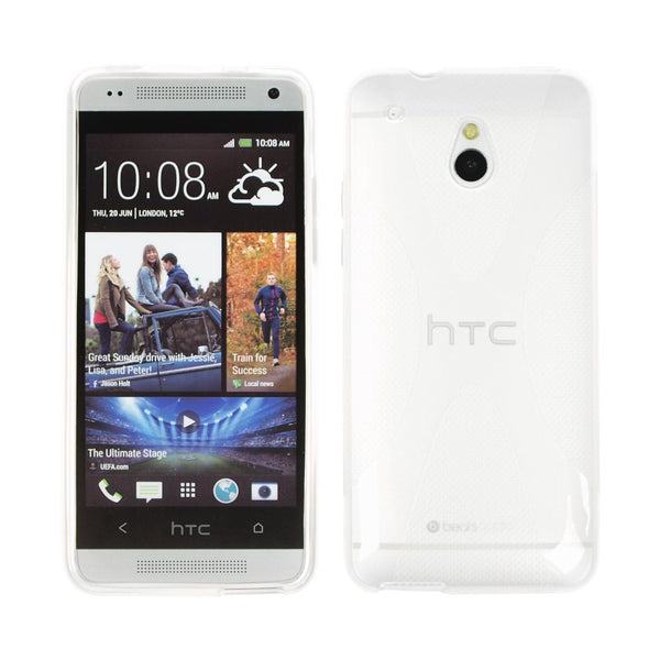 PhoneNatic Case kompatibel mit HTC One Mini - clear Silikon Hülle X-Style + 2 Schutzfolien