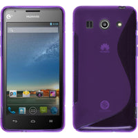 PhoneNatic Case kompatibel mit Huawei Ascend G520 - lila Silikon Hülle S-Style Cover