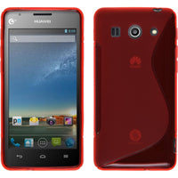 PhoneNatic Case kompatibel mit Huawei Ascend G520 - rot Silikon Hülle S-Style Cover