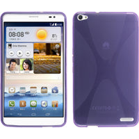 PhoneNatic Case kompatibel mit Huawei MediaPad X1 - lila Silikon Hülle X-Style + 2 Schutzfolien