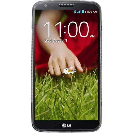 PhoneNatic Case kompatibel mit LG G2 - grau Silikon Hülle S-Style + 2 Schutzfolien