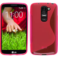 PhoneNatic Case kompatibel mit LG G2 mini - pink Silikon Hülle S-Style + 2 Schutzfolien