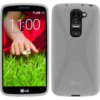 PhoneNatic Case kompatibel mit LG G2 mini - clear Silikon Hülle X-Style + 2 Schutzfolien