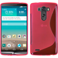 PhoneNatic Case kompatibel mit LG G3 - pink Silikon Hülle S-Style + 2 Schutzfolien