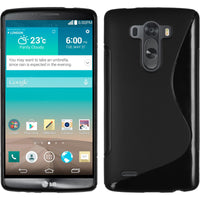 PhoneNatic Case kompatibel mit LG G3 - schwarz Silikon Hülle S-Style + 2 Schutzfolien