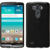 PhoneNatic Case kompatibel mit LG G3 - schwarz Silikon Hülle transparent + 2 Schutzfolien