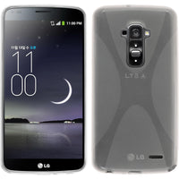 PhoneNatic Case kompatibel mit LG G Flex - clear Silikon Hülle X-Style + 2 Schutzfolien