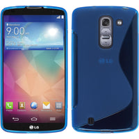 PhoneNatic Case kompatibel mit LG G Pro 2 - blau Silikon Hülle S-Style + 2 Schutzfolien