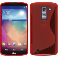 PhoneNatic Case kompatibel mit LG G Pro 2 - rot Silikon Hülle S-Style + 2 Schutzfolien