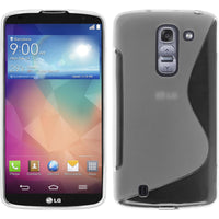 PhoneNatic Case kompatibel mit LG G Pro 2 - clear Silikon Hülle S-Style + 2 Schutzfolien