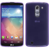 PhoneNatic Case kompatibel mit LG G Pro 2 - lila Silikon Hülle transparent + 2 Schutzfolien