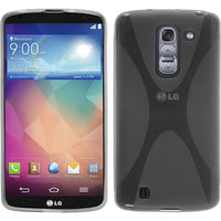PhoneNatic Case kompatibel mit LG G Pro 2 - grau Silikon Hülle X-Style + 2 Schutzfolien