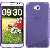 PhoneNatic Case kompatibel mit LG G Pro Lite - lila Silikon Hülle S-Style + 2 Schutzfolien