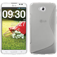 PhoneNatic Case kompatibel mit LG G Pro Lite - clear Silikon Hülle S-Style + 2 Schutzfolien
