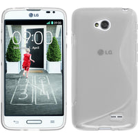 PhoneNatic Case kompatibel mit LG L70 - clear Silikon Hülle S-Style + 2 Schutzfolien