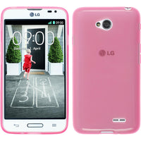 PhoneNatic Case kompatibel mit LG L70 - rosa Silikon Hülle transparent + 2 Schutzfolien