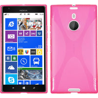 PhoneNatic Case kompatibel mit  Nokia Lumia 1520 - pink Silikon Hülle X-Style + 2 Schutzfolien