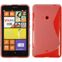 PhoneNatic Case kompatibel mit  Nokia Lumia 625 - grau Silikon Hülle S-Style + 2 Schutzfolien