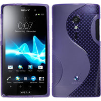 PhoneNatic Case kompatibel mit Sony Xperia ion - lila Silikon Hülle S-Style + 2 Schutzfolien