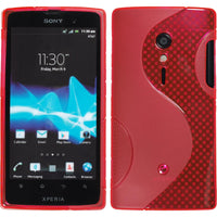 PhoneNatic Case kompatibel mit Sony Xperia ion - pink Silikon Hülle S-Style + 2 Schutzfolien