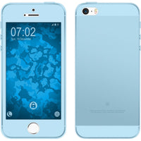 PhoneNatic Case kompatibel mit Apple iPhone 5 / 5s / SE - hellblau Silikon Hülle 360∞ Fullbody Cover