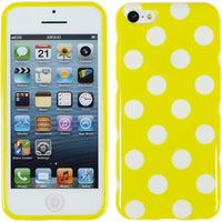 PhoneNatic Case kompatibel mit Apple iPhone 5c - Design:04 Silikon Hülle Polkadot + 2 Schutzfolien