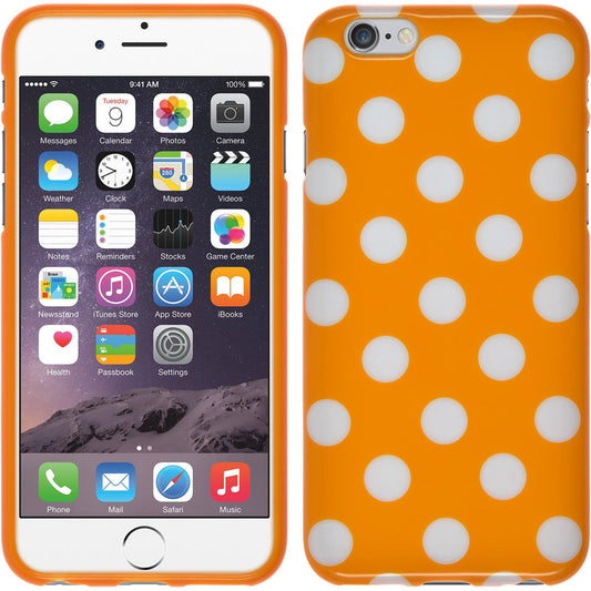 PhoneNatic Case kompatibel mit Apple iPhone 6s / 6 - Design:10 Silikon Hülle Polkadot + 2 Schutzfolien