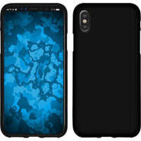 PhoneNatic Case kompatibel mit Apple iPhone X / XS - schwarz Silikon Hülle matt Cover