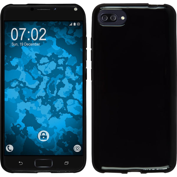PhoneNatic Case kompatibel mit Asus Zenfone 4 Max ZC554KL - schwarz Silikon Hülle  Cover