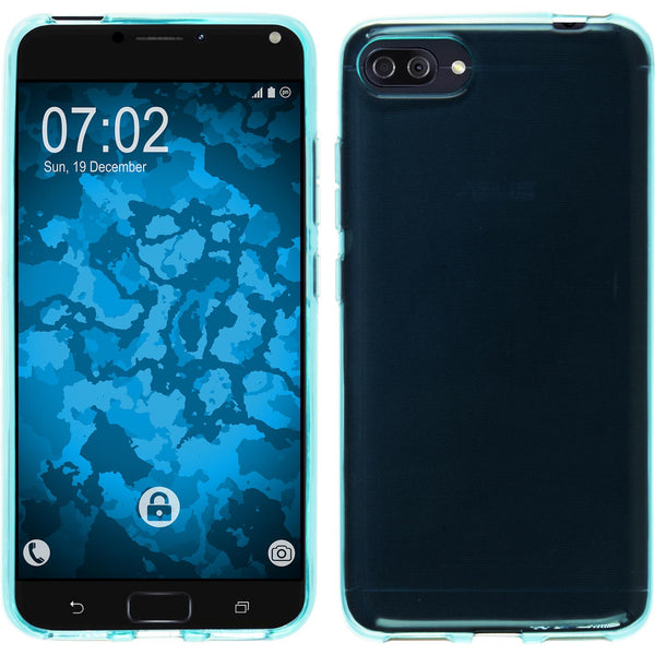 PhoneNatic Case kompatibel mit Asus Zenfone 4 Max ZC554KL - türkis Silikon Hülle transparent Cover