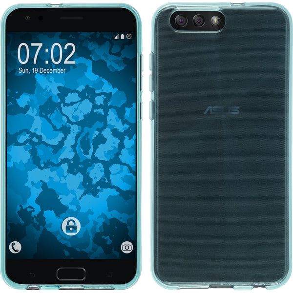 PhoneNatic Case kompatibel mit Asus Zenfone 4 ZE554KL - türkis Silikon Hülle transparent Cover