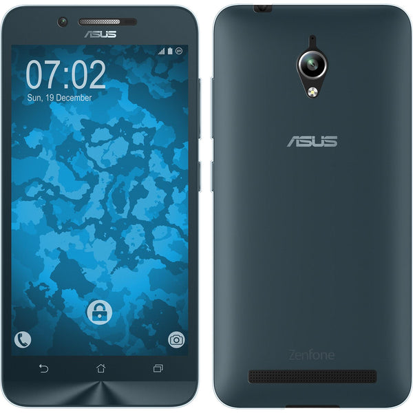 PhoneNatic Case kompatibel mit Asus Zenfone Go (ZC500TG) - hellblau Silikon Hülle 360∞ Fullbody Cover