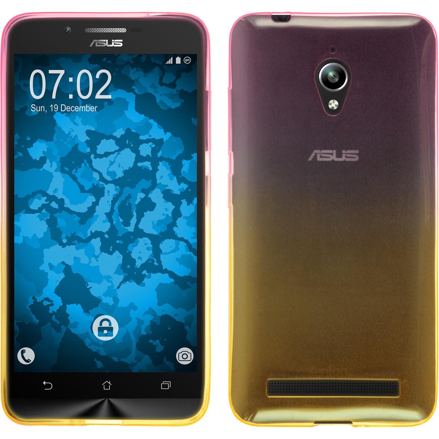 PhoneNatic Case kompatibel mit Asus Zenfone Go (ZC500TG) - Design:01 Silikon Hülle OmbrË + 2 Schutzfolien