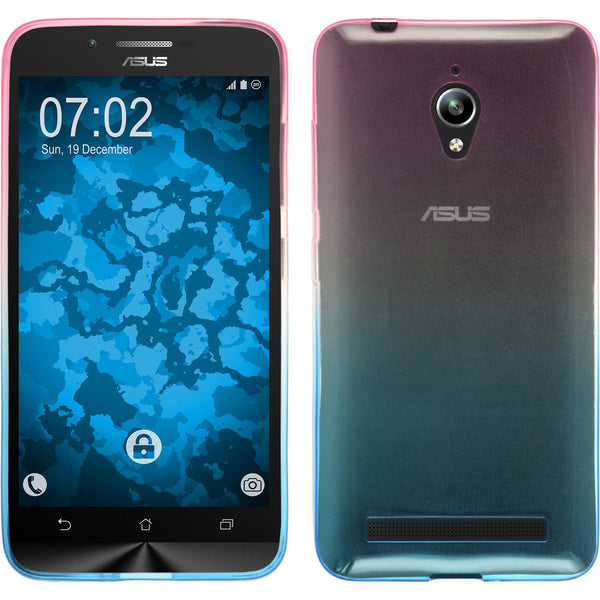 PhoneNatic Case kompatibel mit Asus Zenfone Go (ZC500TG) - Design:06 Silikon Hülle OmbrË + 2 Schutzfolien