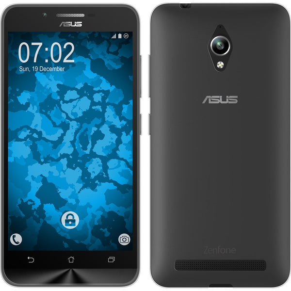 PhoneNatic Case kompatibel mit Asus Zenfone Go (ZC500TG) - clear Silikon Hülle Slimcase + 2 Schutzfolien