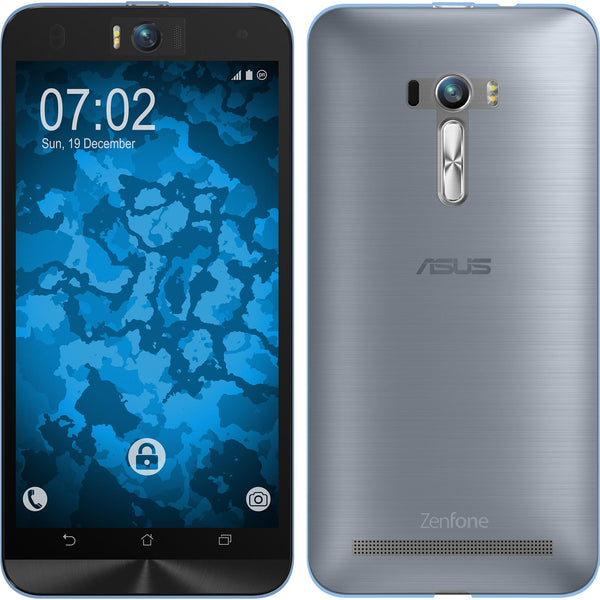 PhoneNatic Case kompatibel mit Asus Zenfone Selfie - hellblau Silikon Hülle 360∞ Fullbody Cover