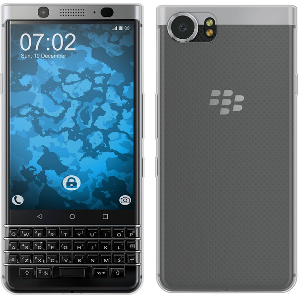 PhoneNatic Case kompatibel mit BlackBerry KEYone (Mercury) - Crystal Clear Silikon Hülle transparent Cover