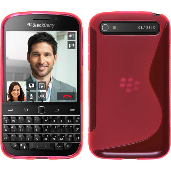PhoneNatic Case kompatibel mit BlackBerry Q20 - pink Silikon Hülle S-Style Cover