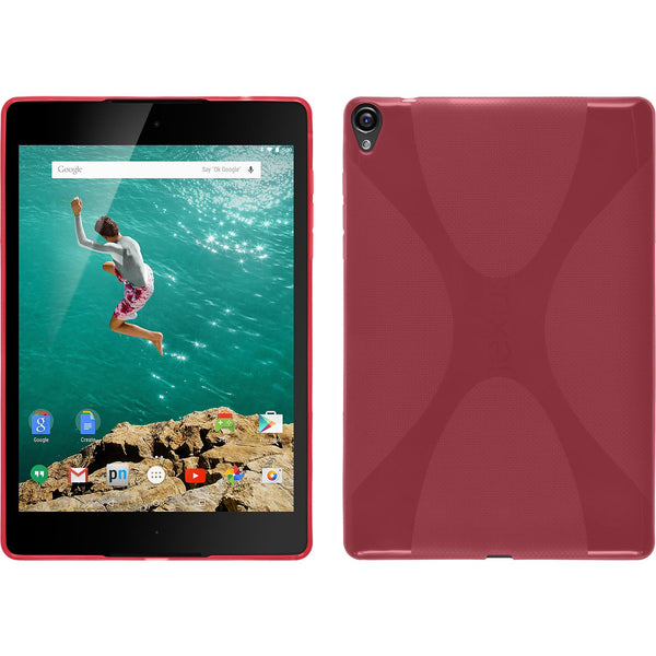 PhoneNatic Case kompatibel mit Google HTC Nexus 9 - pink Silikon Hülle X-Style + 2 Schutzfolien