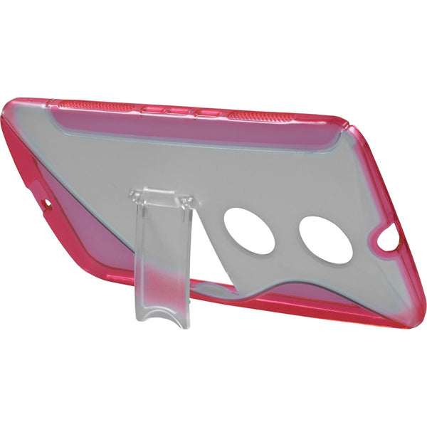 PhoneNatic Case kompatibel mit Google Nexus 6 - pink Silikon Hülle Aufstellbar Cover